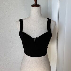 Zara Corset Top in Black size Large NWT